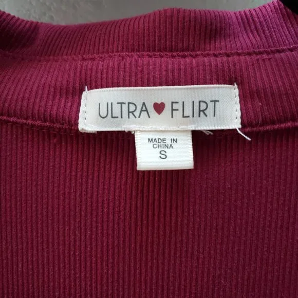 Ultra Flirt Maroon Bodycon Dress - Picture 7 of 9